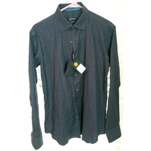 NWT Bugatchi men's size S long sleeve button down shirt,ovals,horizintal shaped